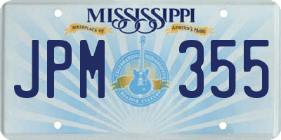 MS license plate JPM355