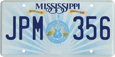 MS license plate JPM356