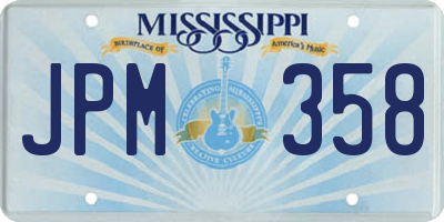 MS license plate JPM358