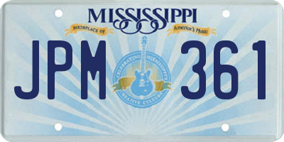 MS license plate JPM361