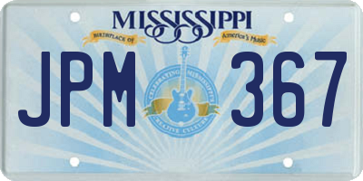 MS license plate JPM367