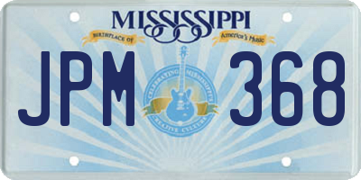 MS license plate JPM368