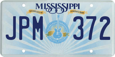 MS license plate JPM372