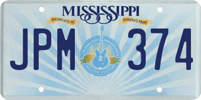 MS license plate JPM374