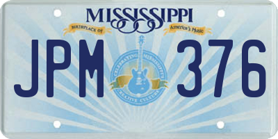 MS license plate JPM376