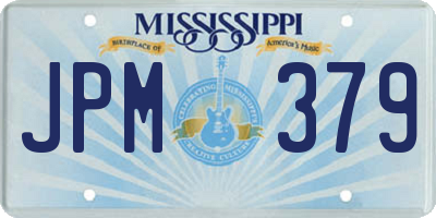 MS license plate JPM379
