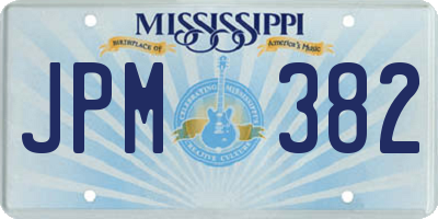 MS license plate JPM382