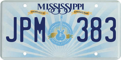 MS license plate JPM383