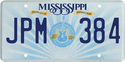 MS license plate JPM384