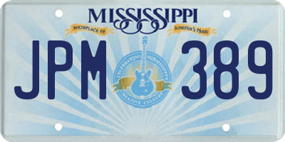 MS license plate JPM389