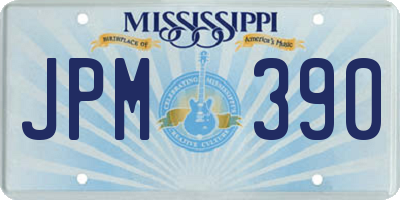 MS license plate JPM390