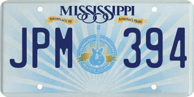 MS license plate JPM394