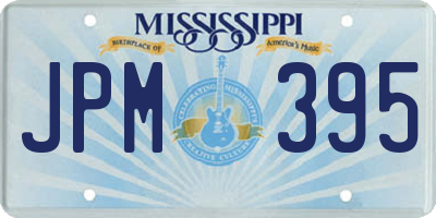 MS license plate JPM395