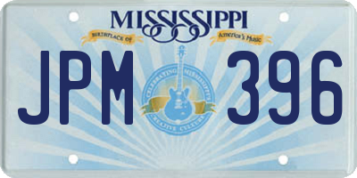 MS license plate JPM396