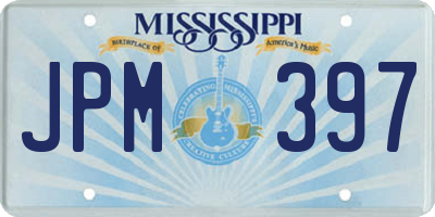 MS license plate JPM397