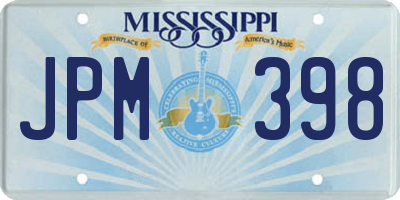 MS license plate JPM398