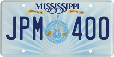 MS license plate JPM400