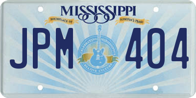 MS license plate JPM404