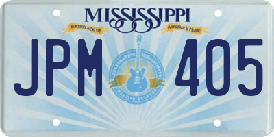 MS license plate JPM405
