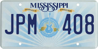 MS license plate JPM408