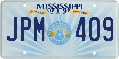MS license plate JPM409