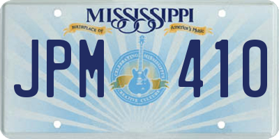 MS license plate JPM410