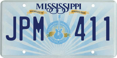 MS license plate JPM411