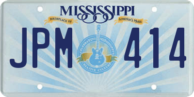 MS license plate JPM414