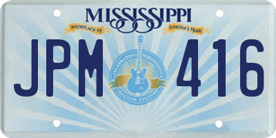 MS license plate JPM416