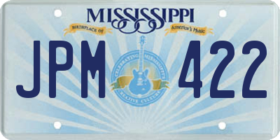 MS license plate JPM422
