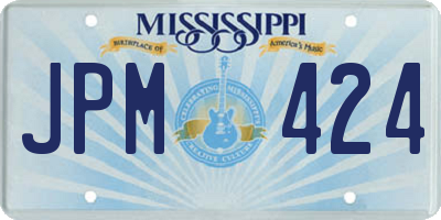 MS license plate JPM424