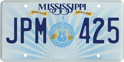 MS license plate JPM425