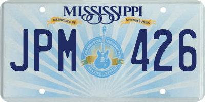 MS license plate JPM426