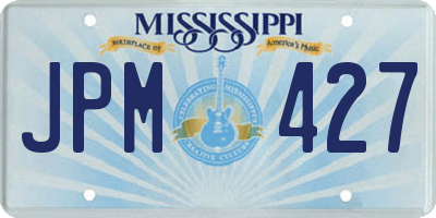 MS license plate JPM427