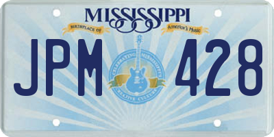 MS license plate JPM428