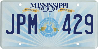 MS license plate JPM429