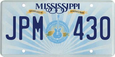 MS license plate JPM430