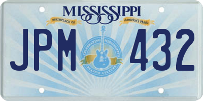 MS license plate JPM432
