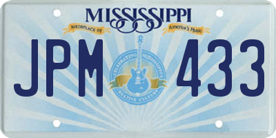 MS license plate JPM433