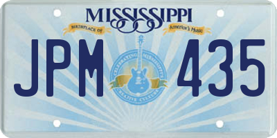 MS license plate JPM435