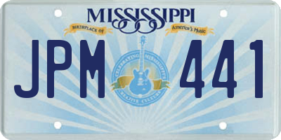MS license plate JPM441