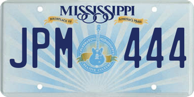MS license plate JPM444