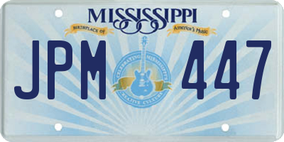 MS license plate JPM447