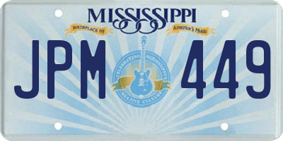 MS license plate JPM449