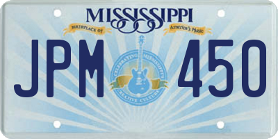 MS license plate JPM450