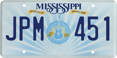 MS license plate JPM451
