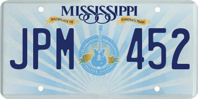 MS license plate JPM452