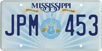 MS license plate JPM453