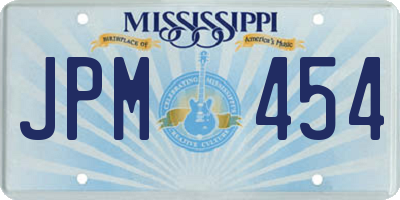 MS license plate JPM454