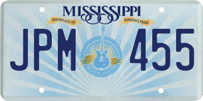 MS license plate JPM455